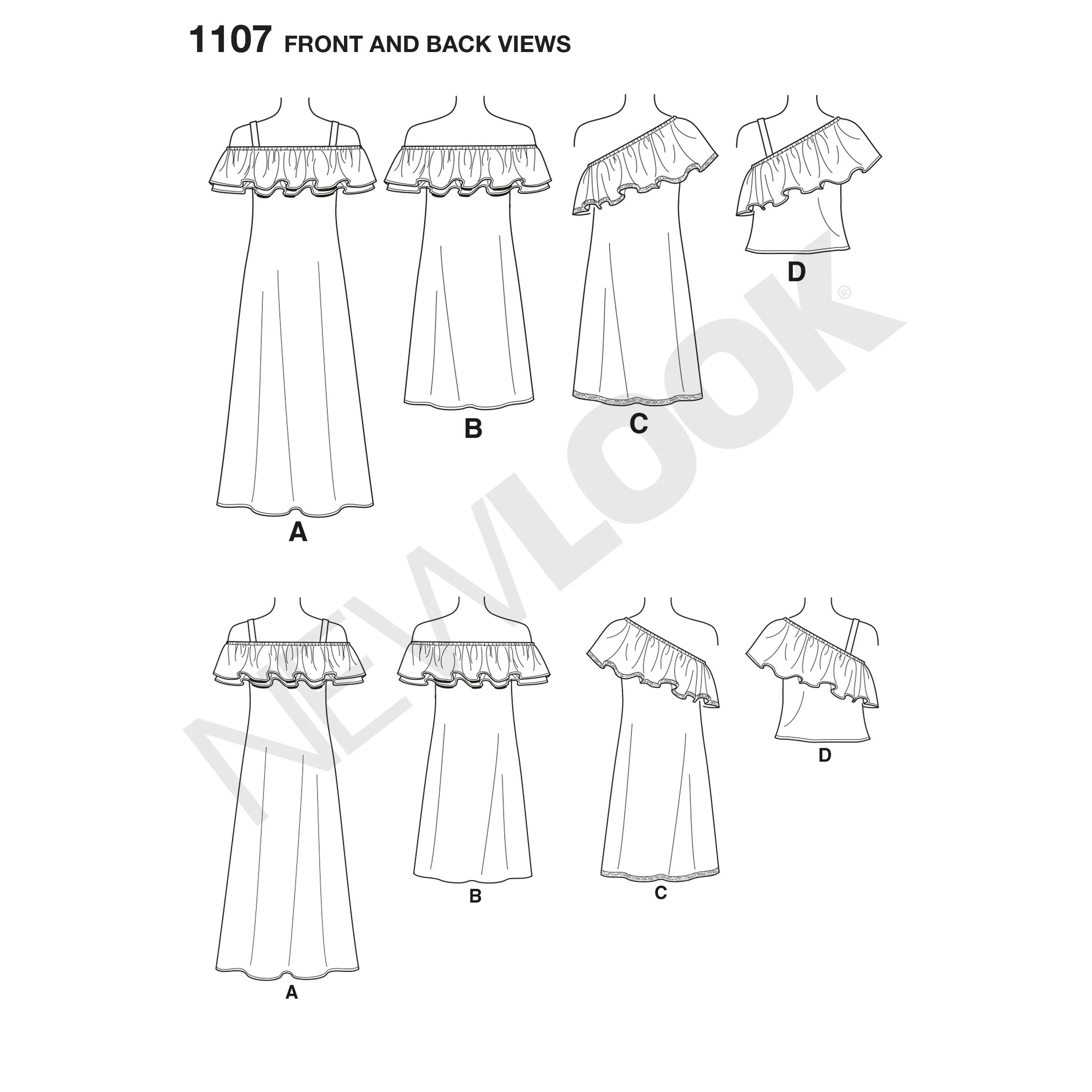 6507 New Look Pattern 6507 Women’s   Dresses and Top