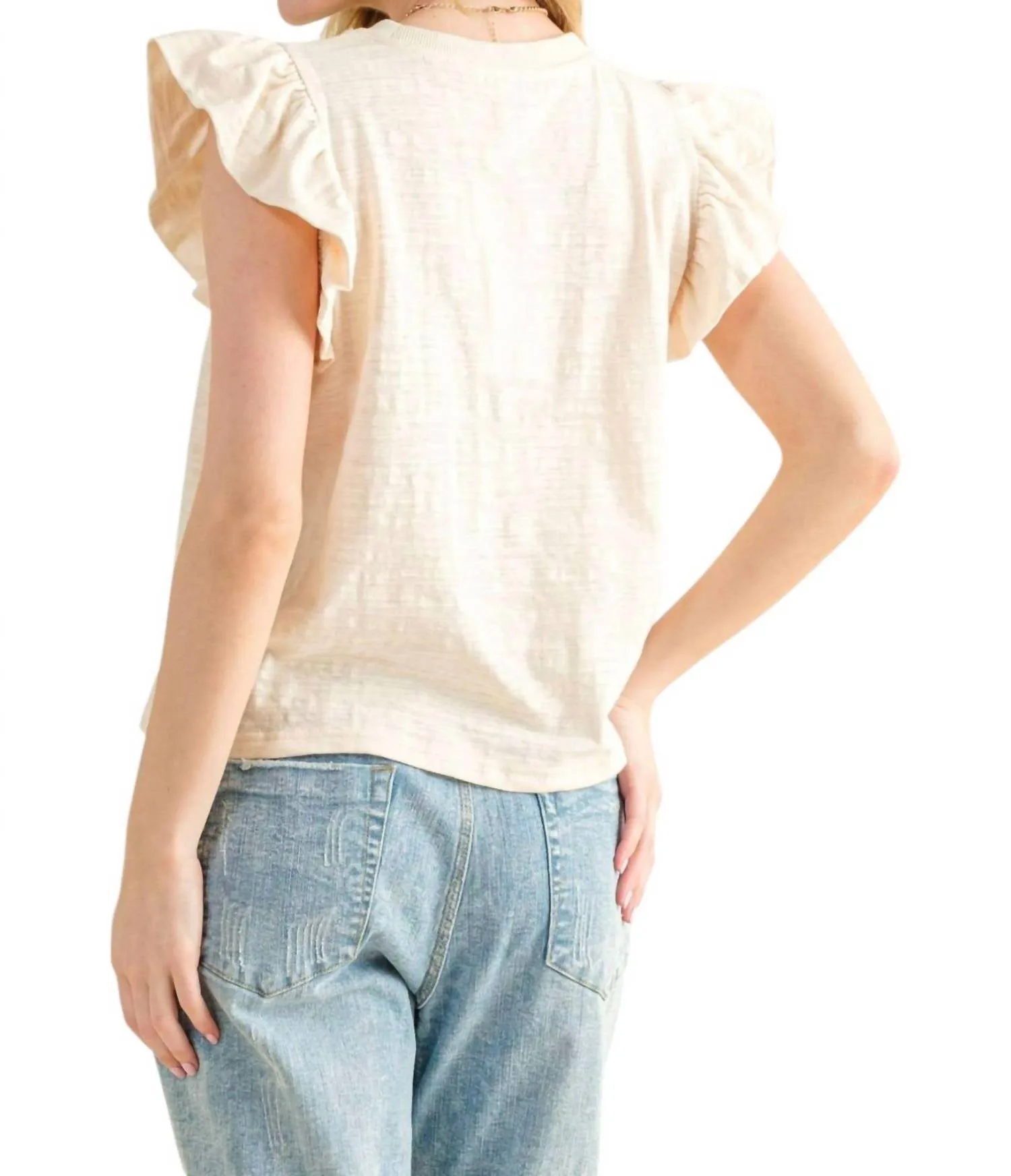 And The Why - Going Astray Ruffle Sleeve Tee