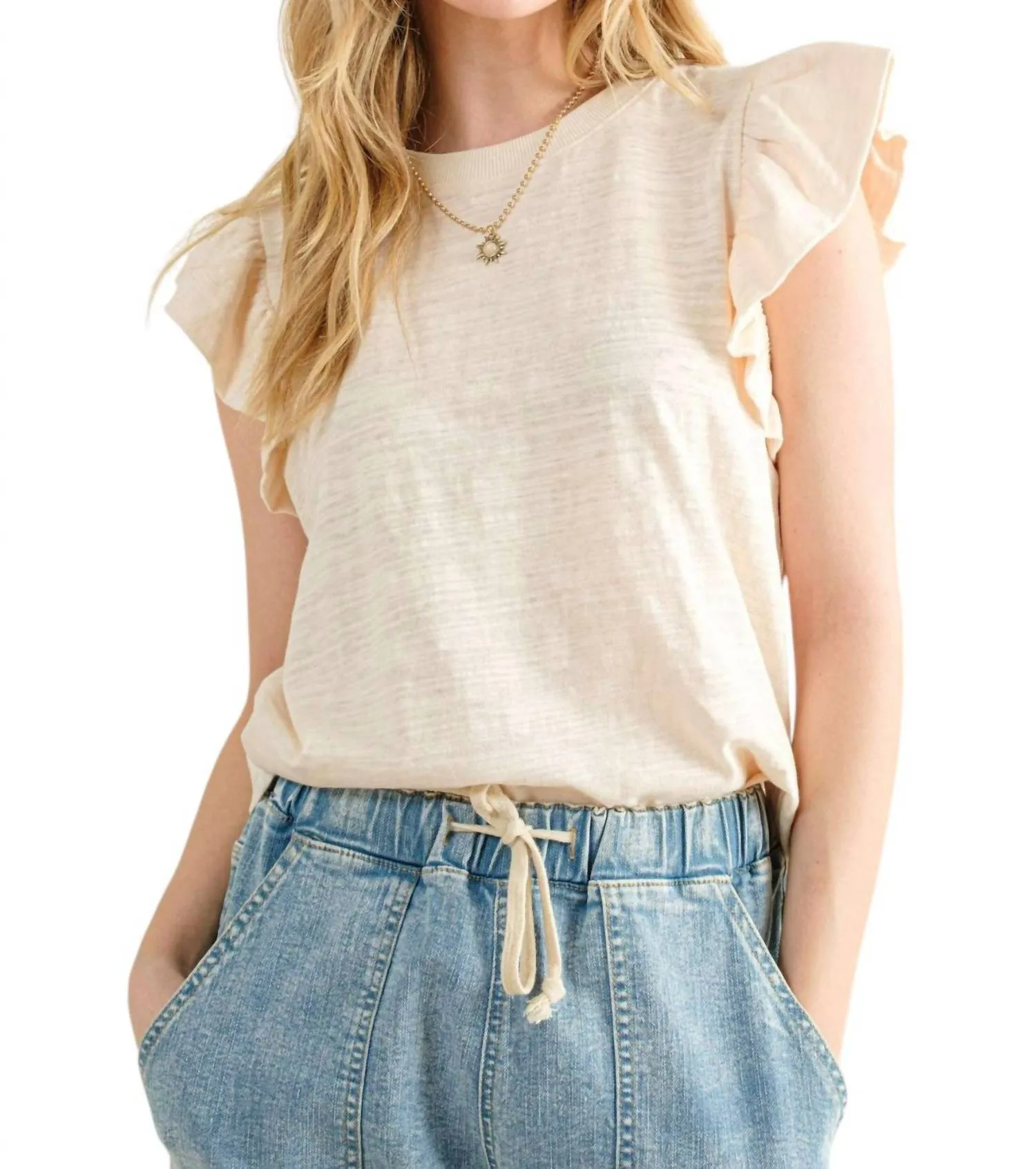 And The Why - Going Astray Ruffle Sleeve Tee