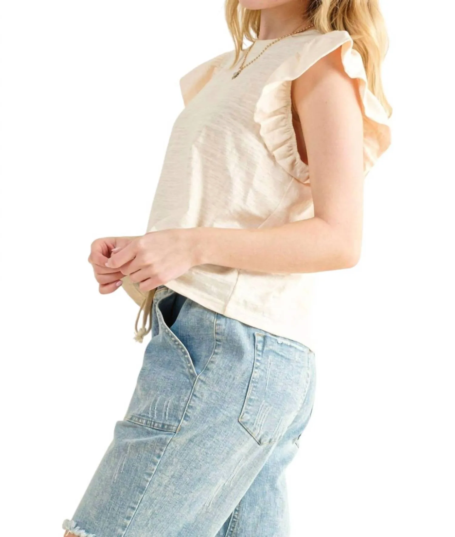 And The Why - Going Astray Ruffle Sleeve Tee