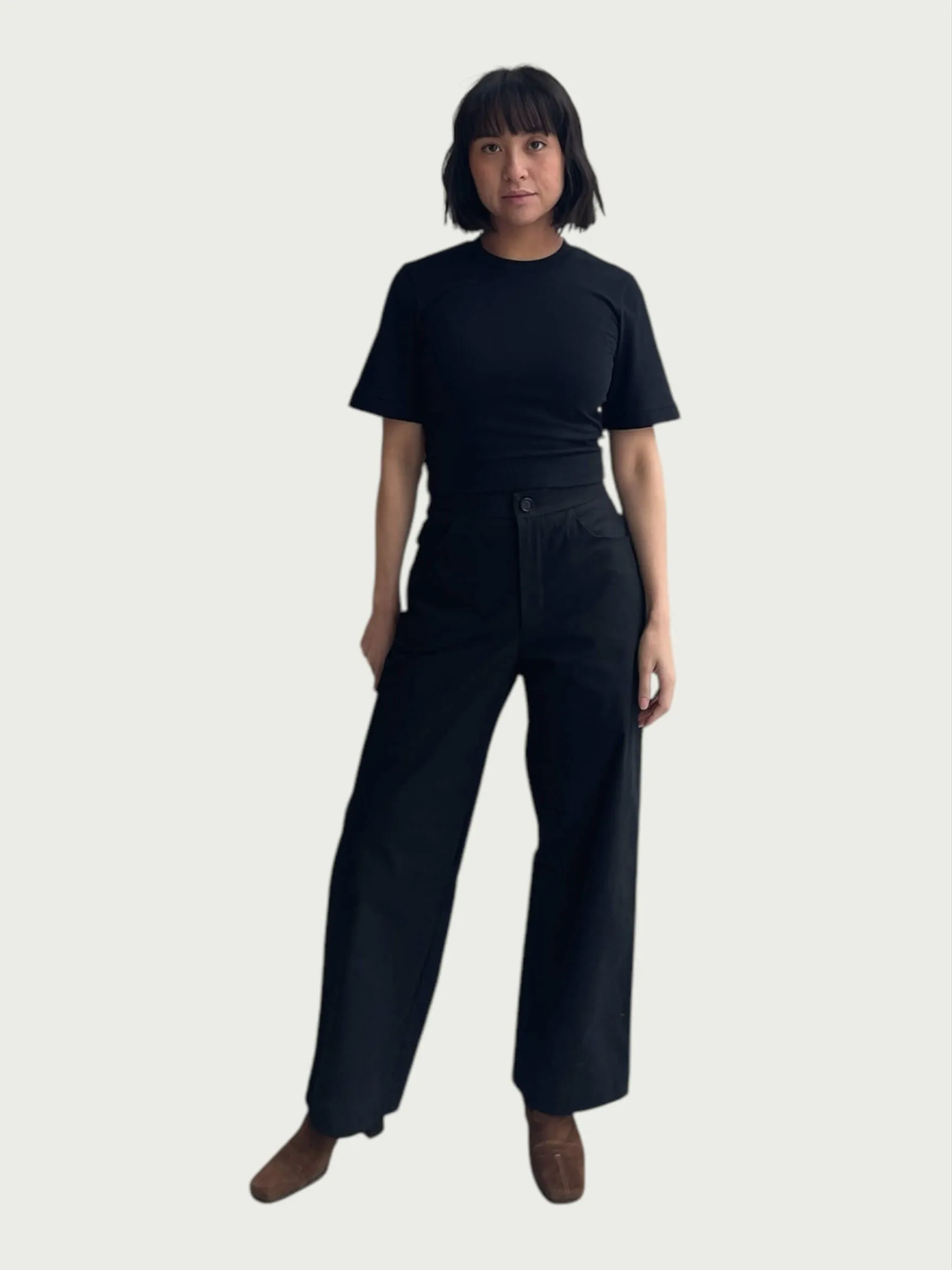Bell Sleeve Tee in Absolute Black