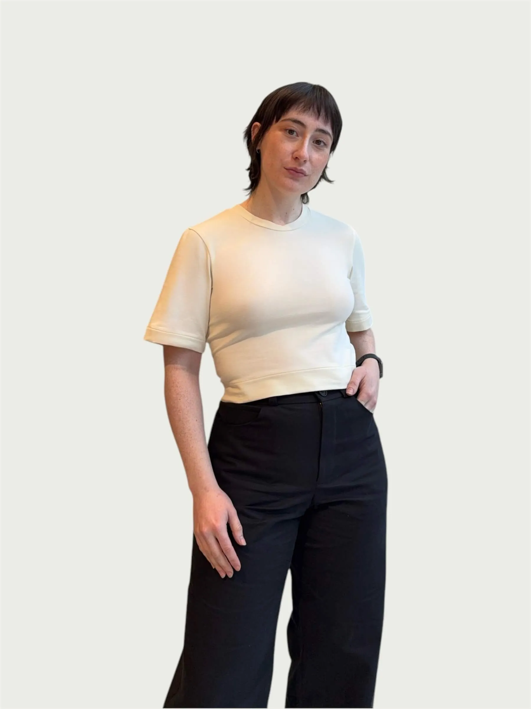 Bell Sleeve Tee in Cream
