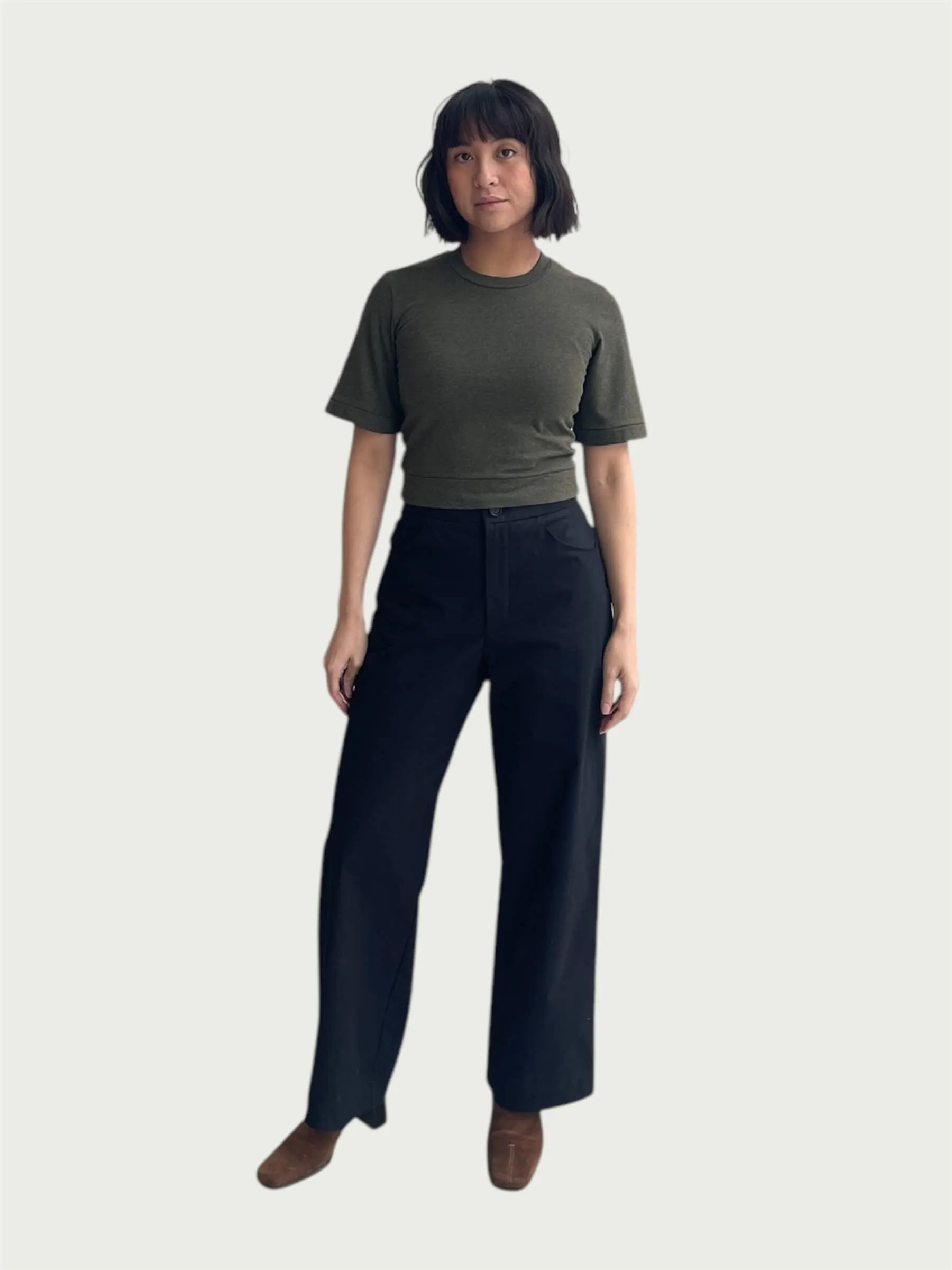 Bell Sleeve Tee in Forest Green