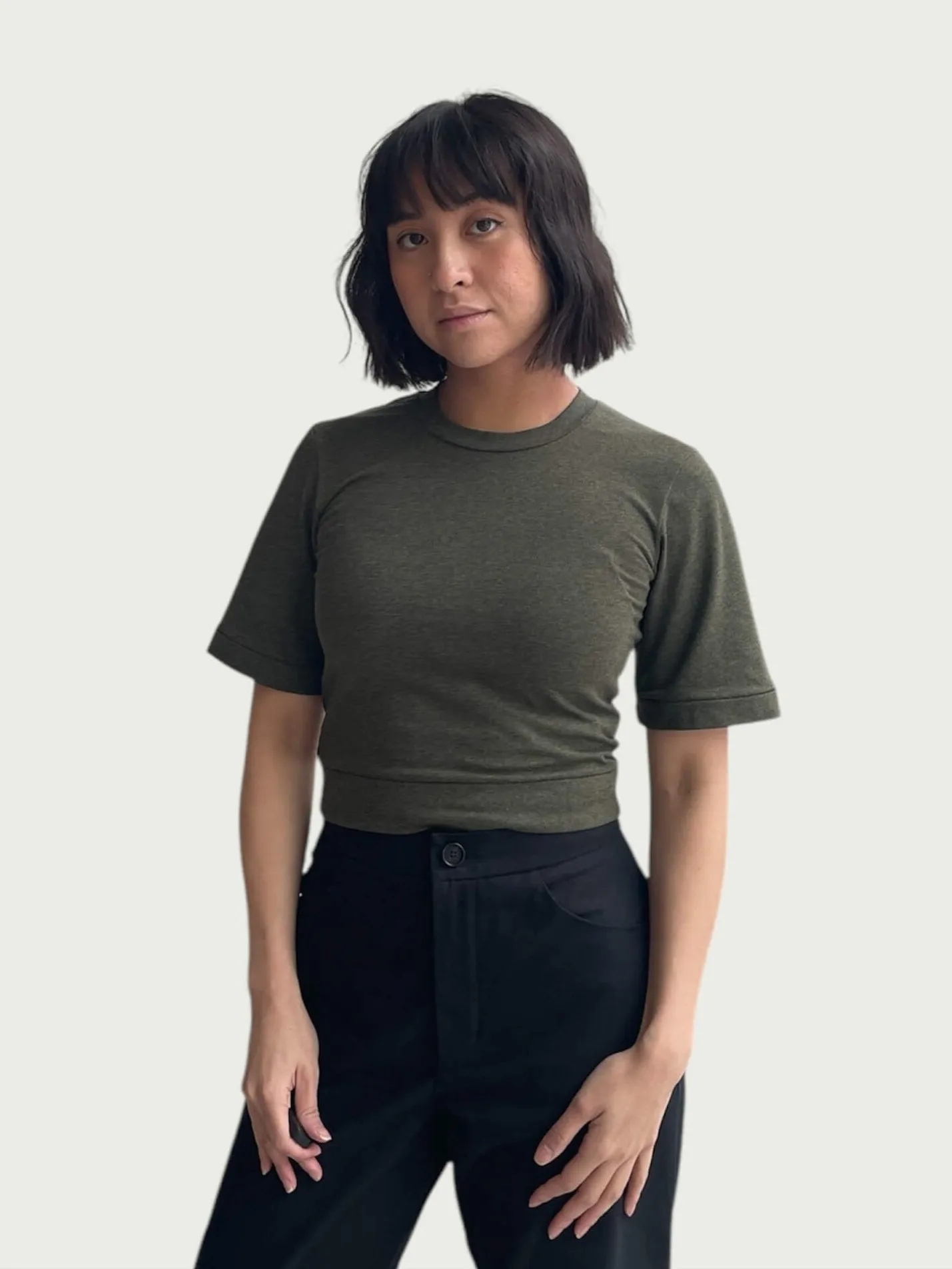 Bell Sleeve Tee in Forest Green