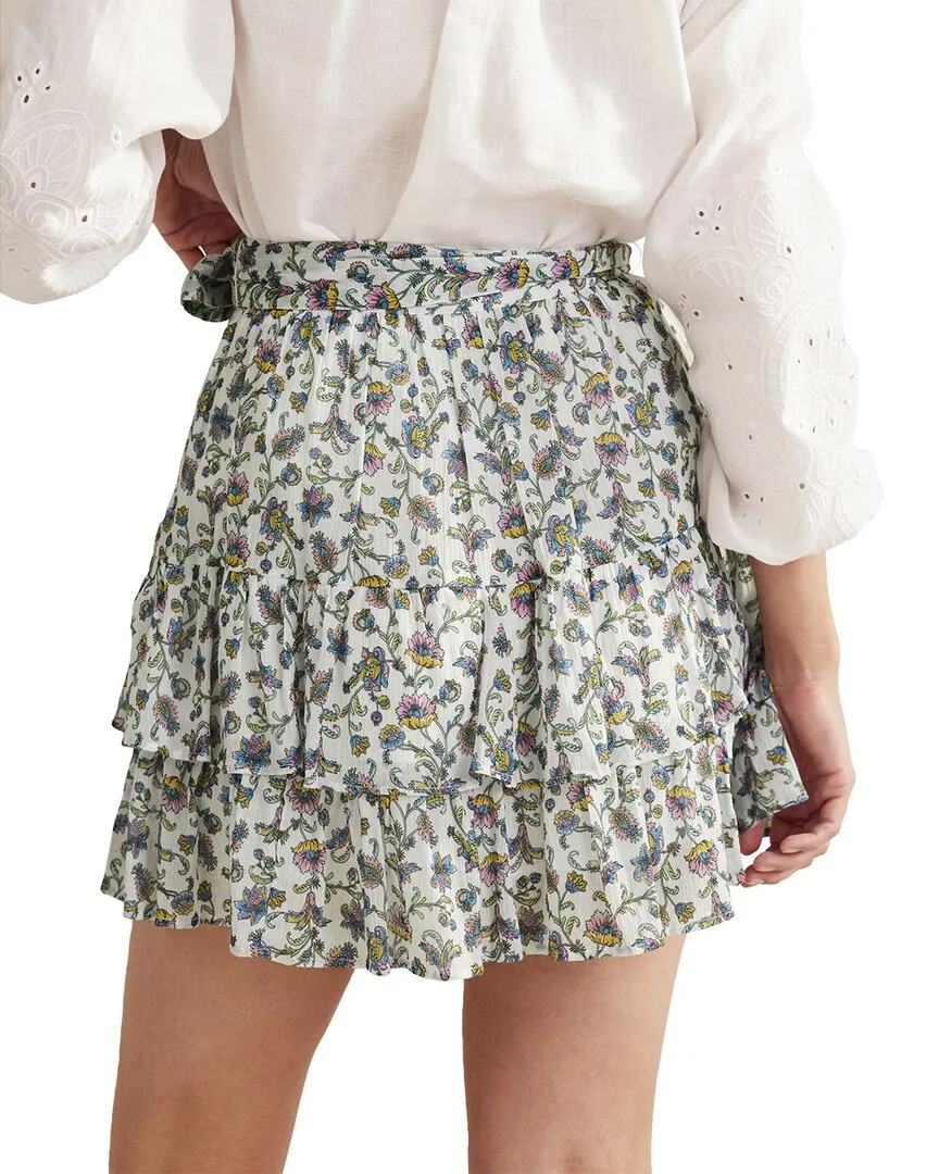 Boden Womens  Tie Waist Crinkle Mini Skirt, Uk 20 / Us 16