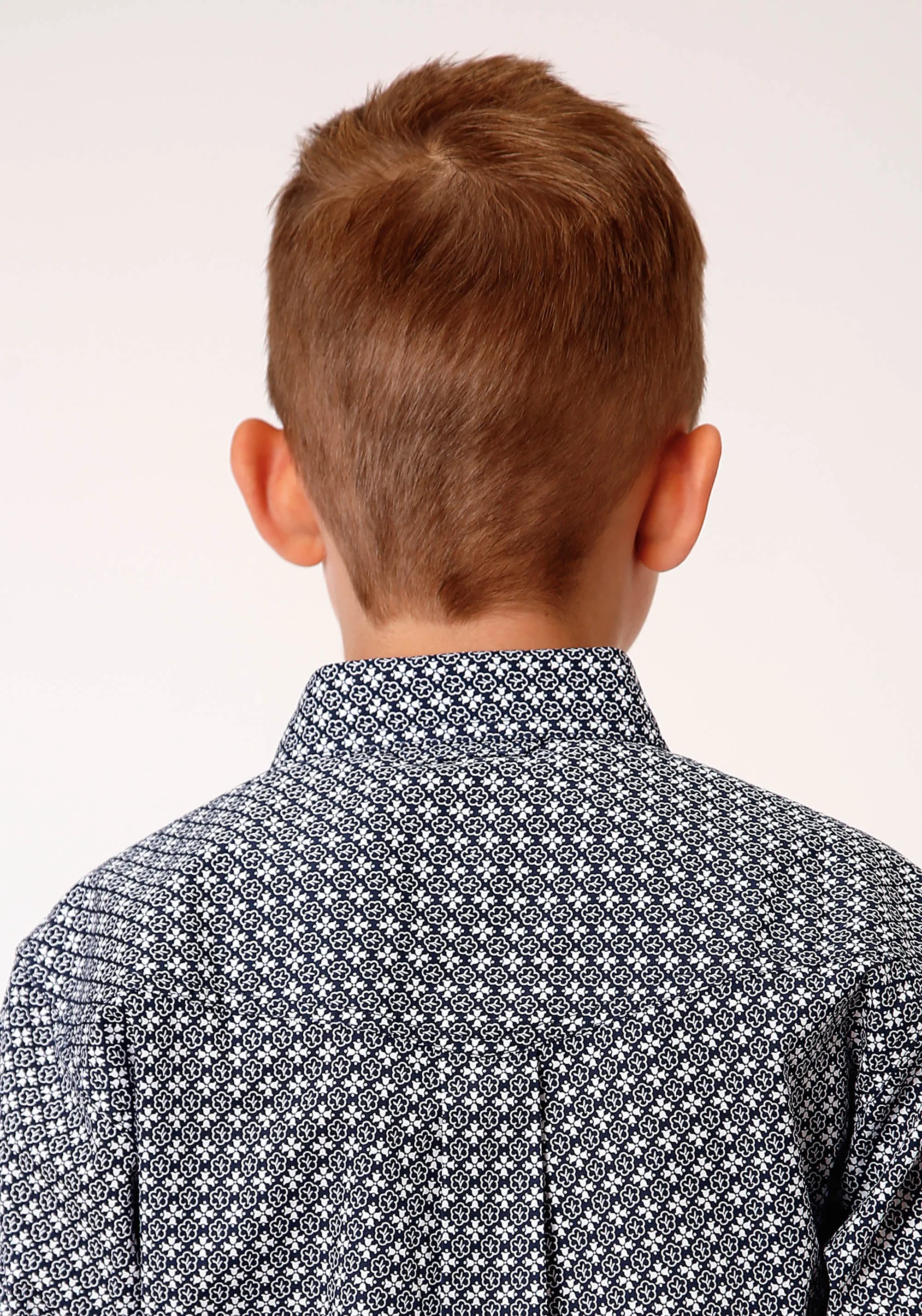 BOYS LONG SLEEVE BUTTON BELL FOULARD WESTERN SHIRT