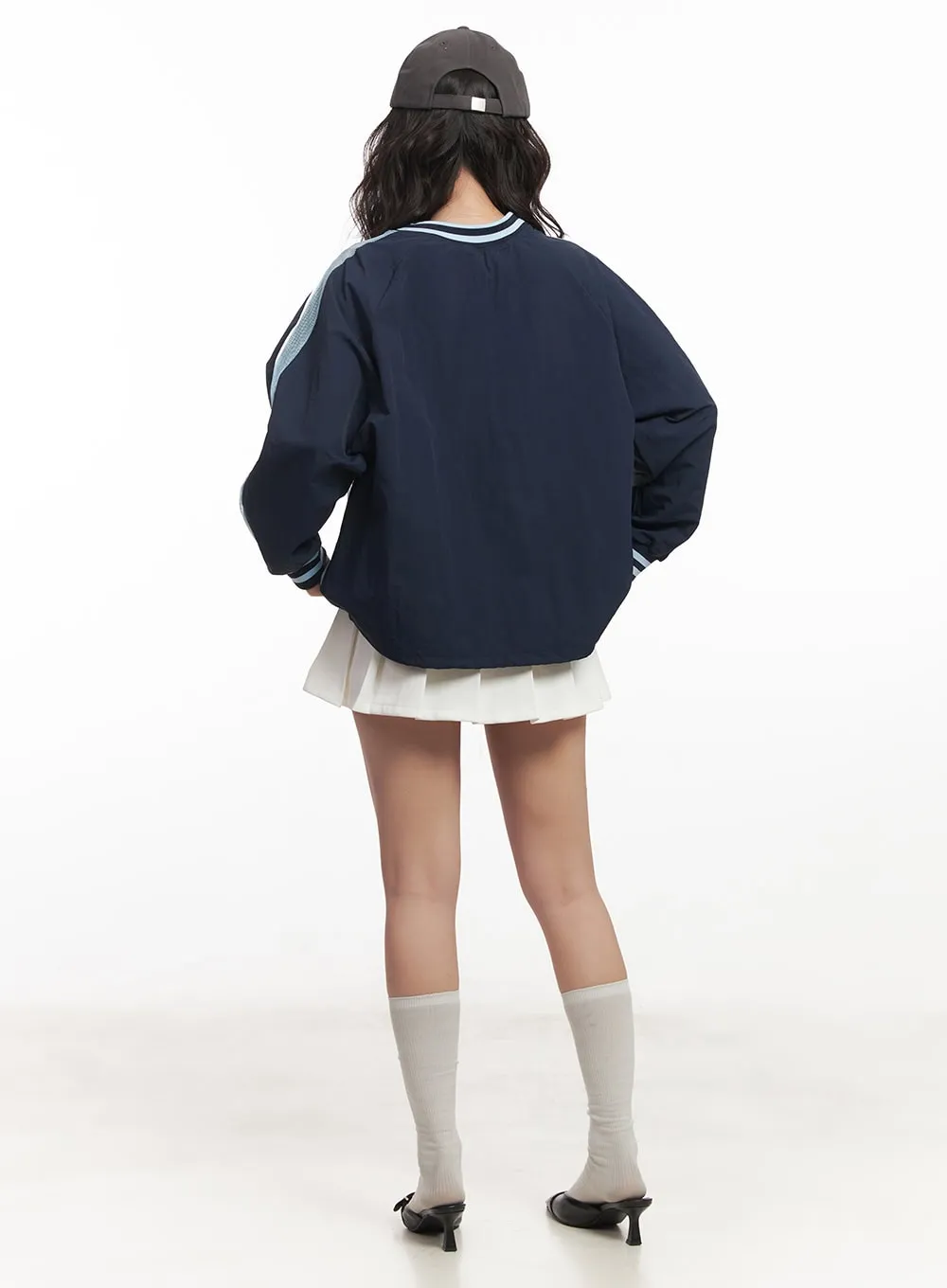 Buttoned Pleated Mini Skirt CA518