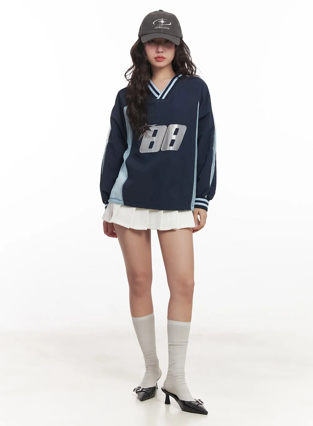 Buttoned Pleated Mini Skirt CA518