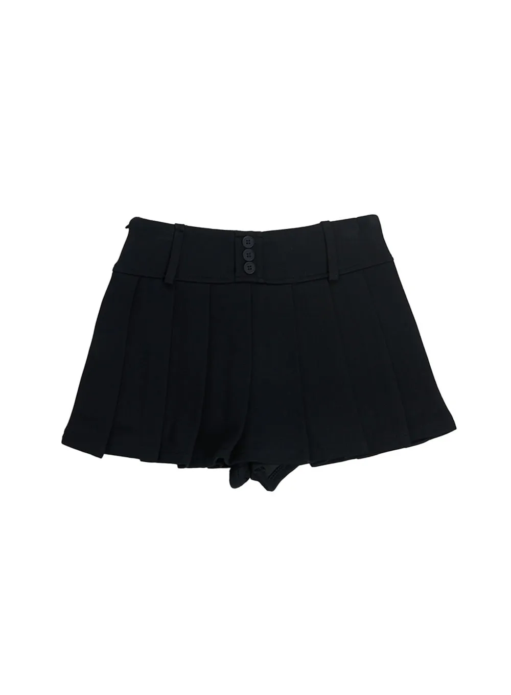 Buttoned Pleated Mini Skirt CA518