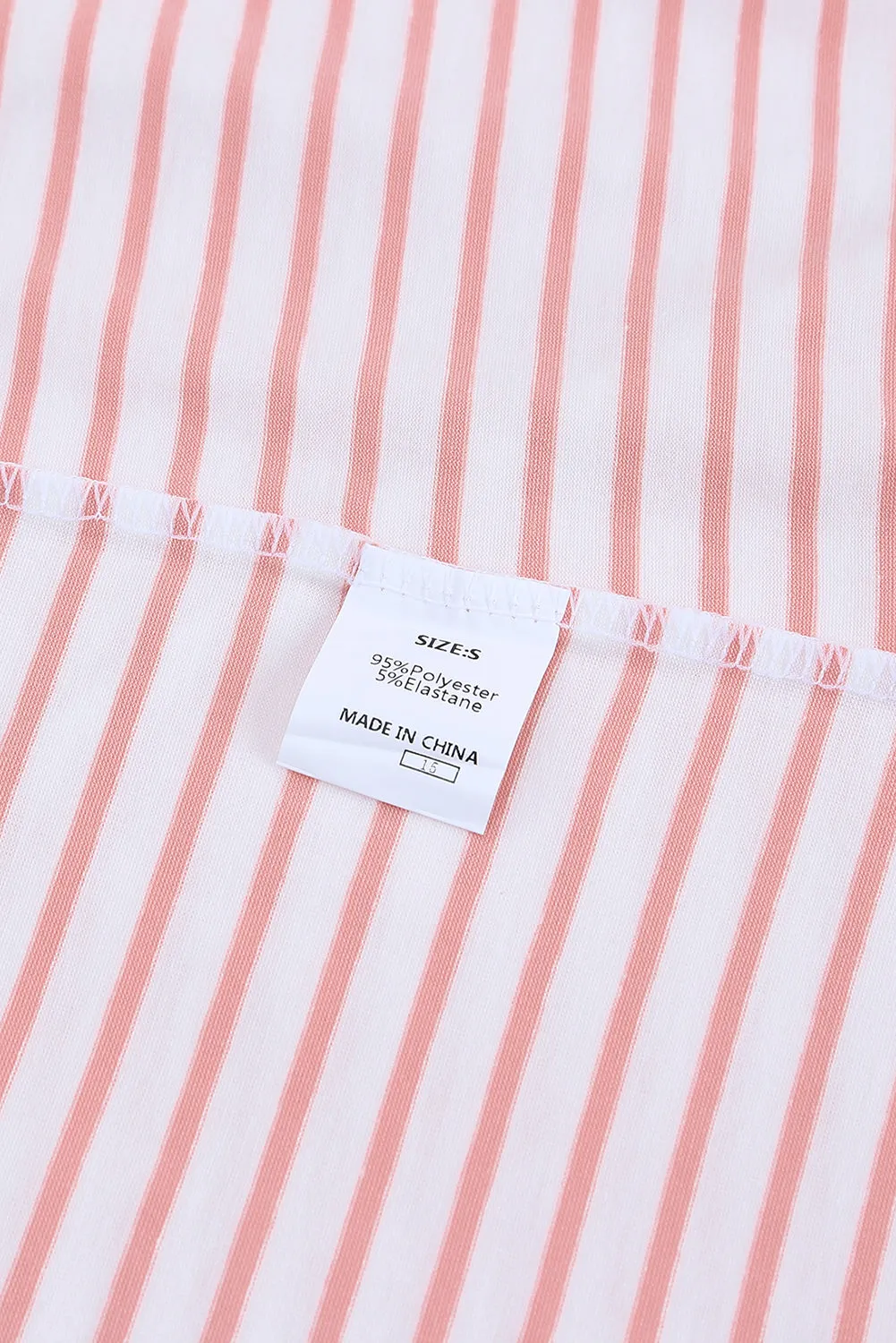 Casual Striped Ruffle Sleeve Short Sleeve T-Shirt