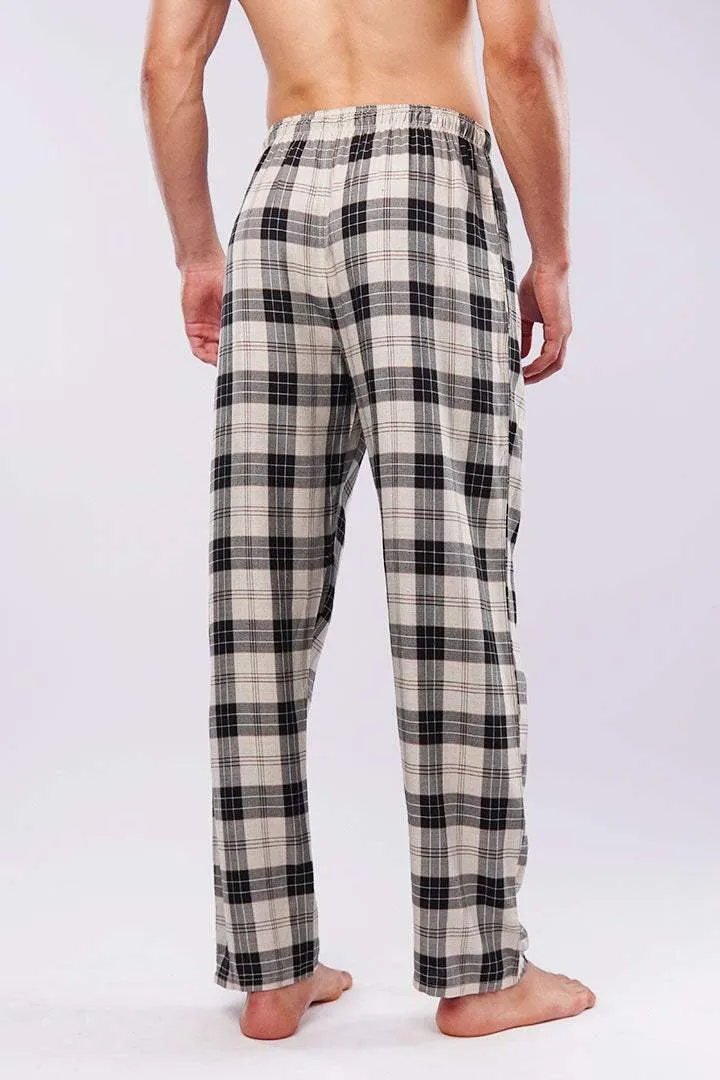 Check Woven Pajamas - Cream