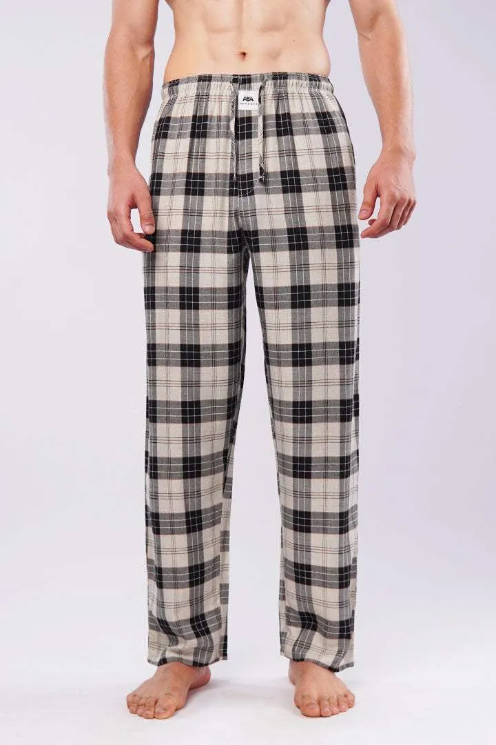 Check Woven Pajamas - Cream