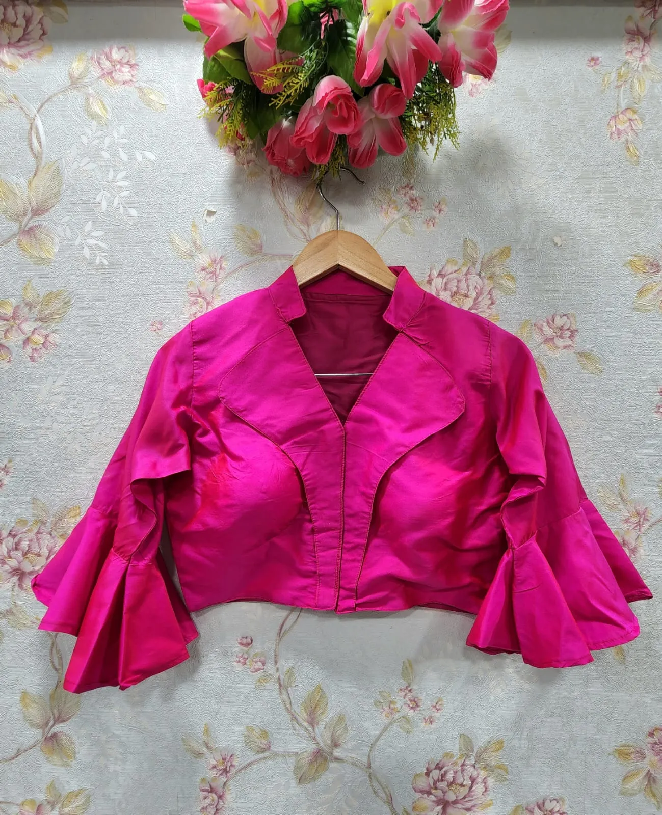 Crop Top Silk Blouse