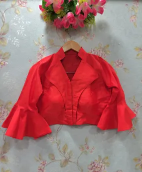 Crop Top Silk Blouse