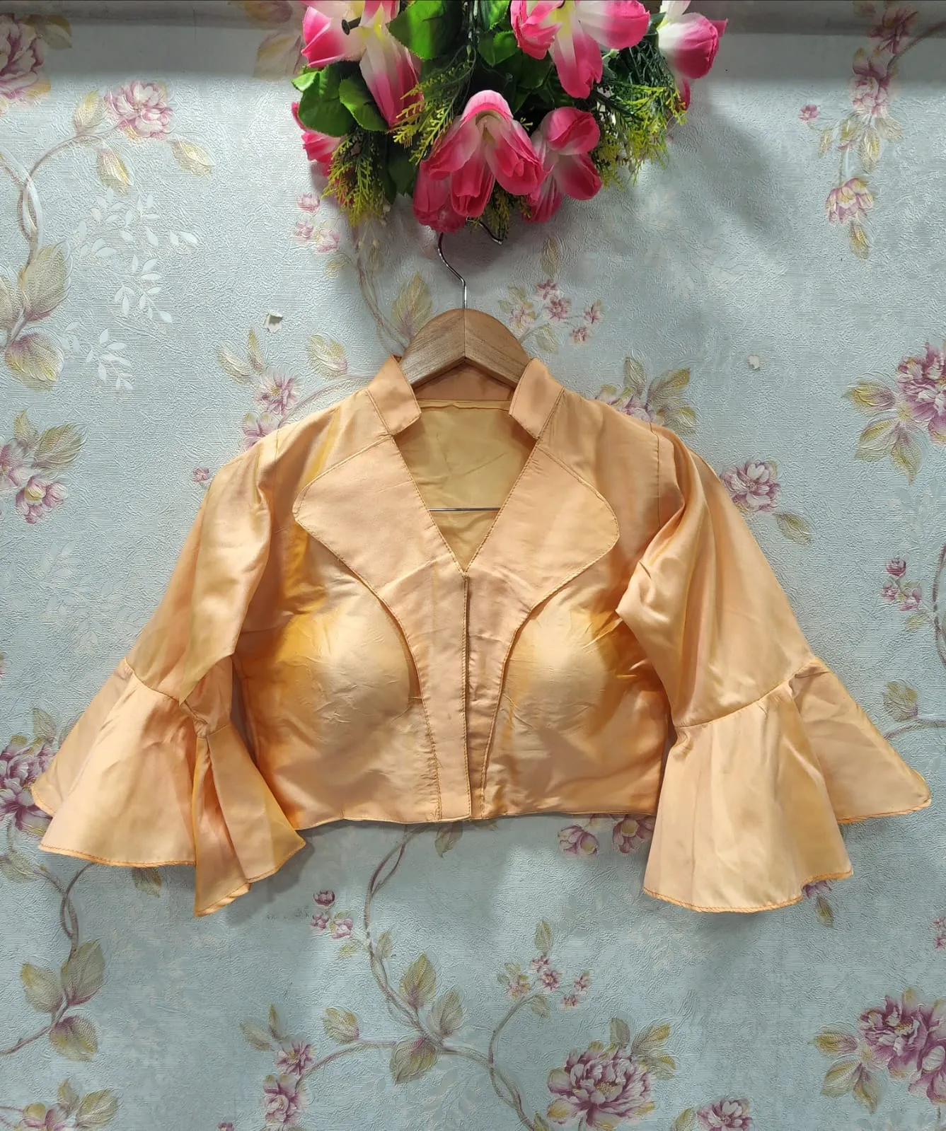 Crop Top Silk Blouse