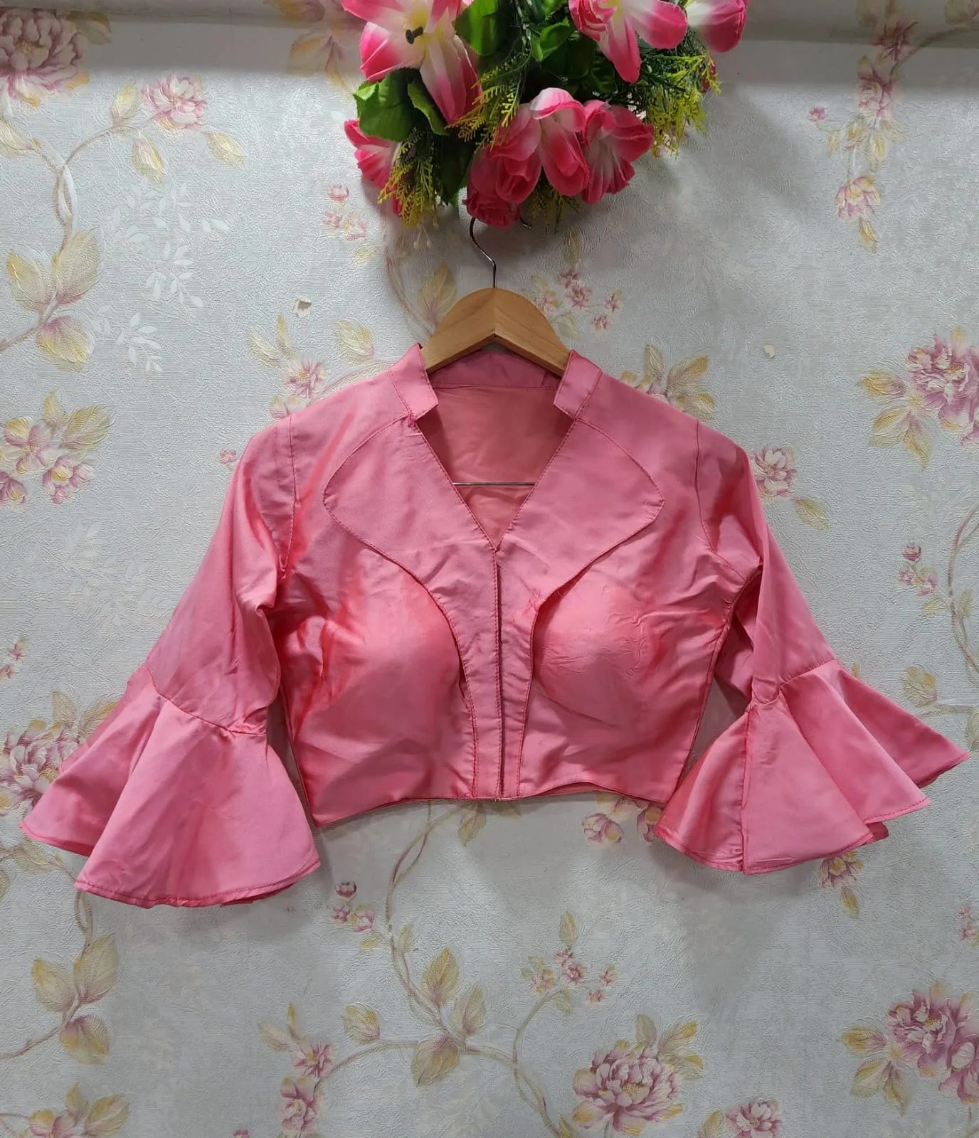 Crop Top Silk Blouse