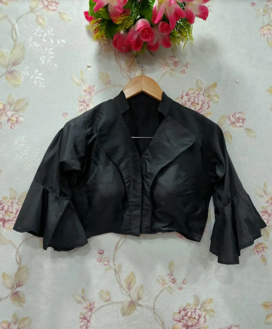 Crop Top Silk Blouse