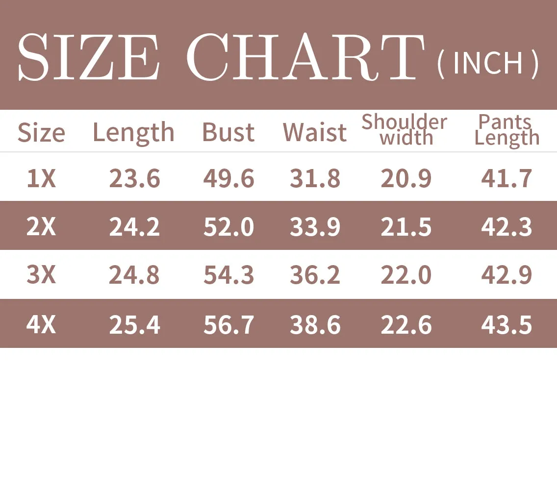 Cute Cat Print Plus Size Cotton Pajamas Set