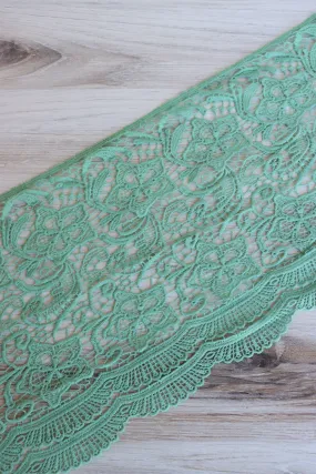 Dark Mint 10.5" Wide Venice Lace