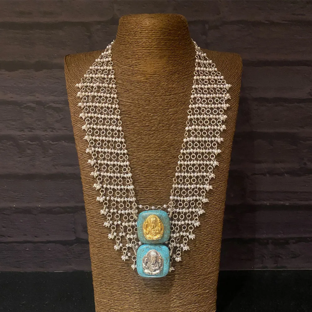 Ganesh Pearl Jaali Haar
