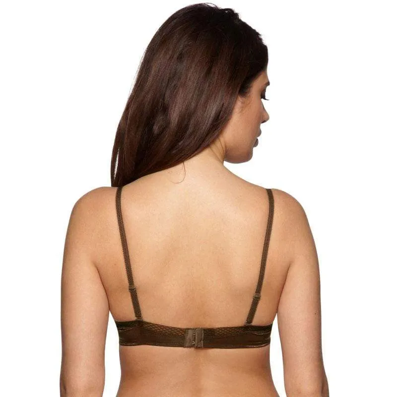 Gossard Glossies Sheer Molded Bra Rich Brown