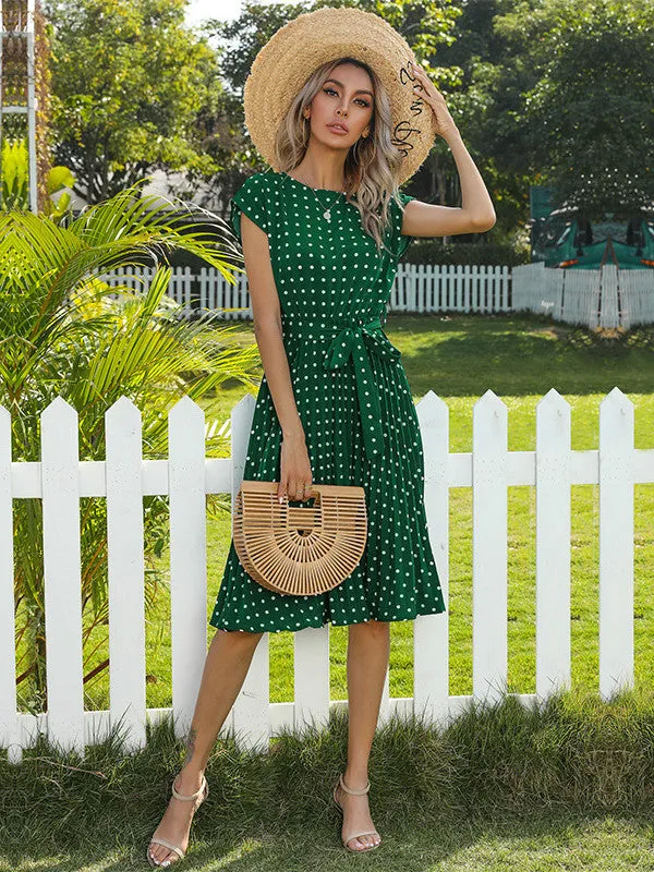 Green Ruffled Mini Dress