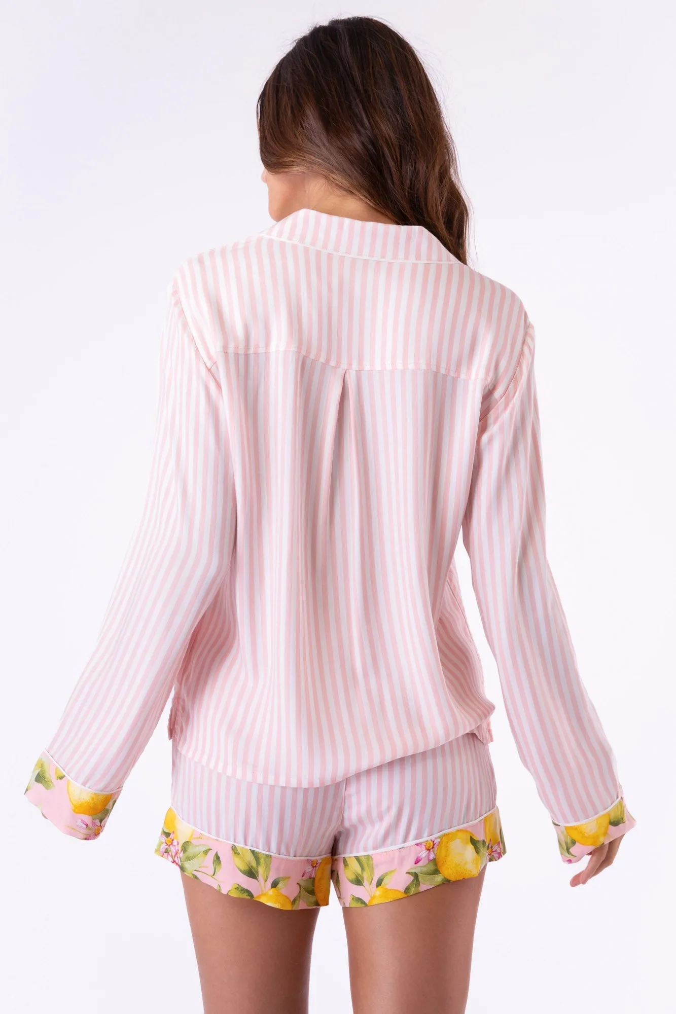 In Full Bloom Striped Pajama Top