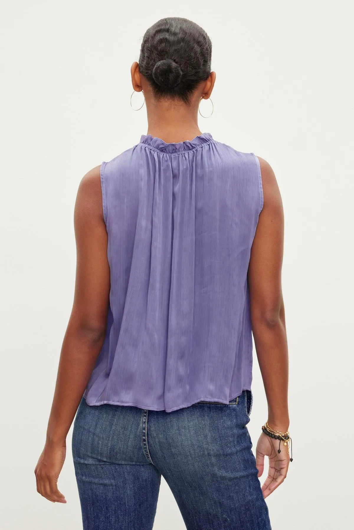 KIANA RUFFLE NECK TANK TOP