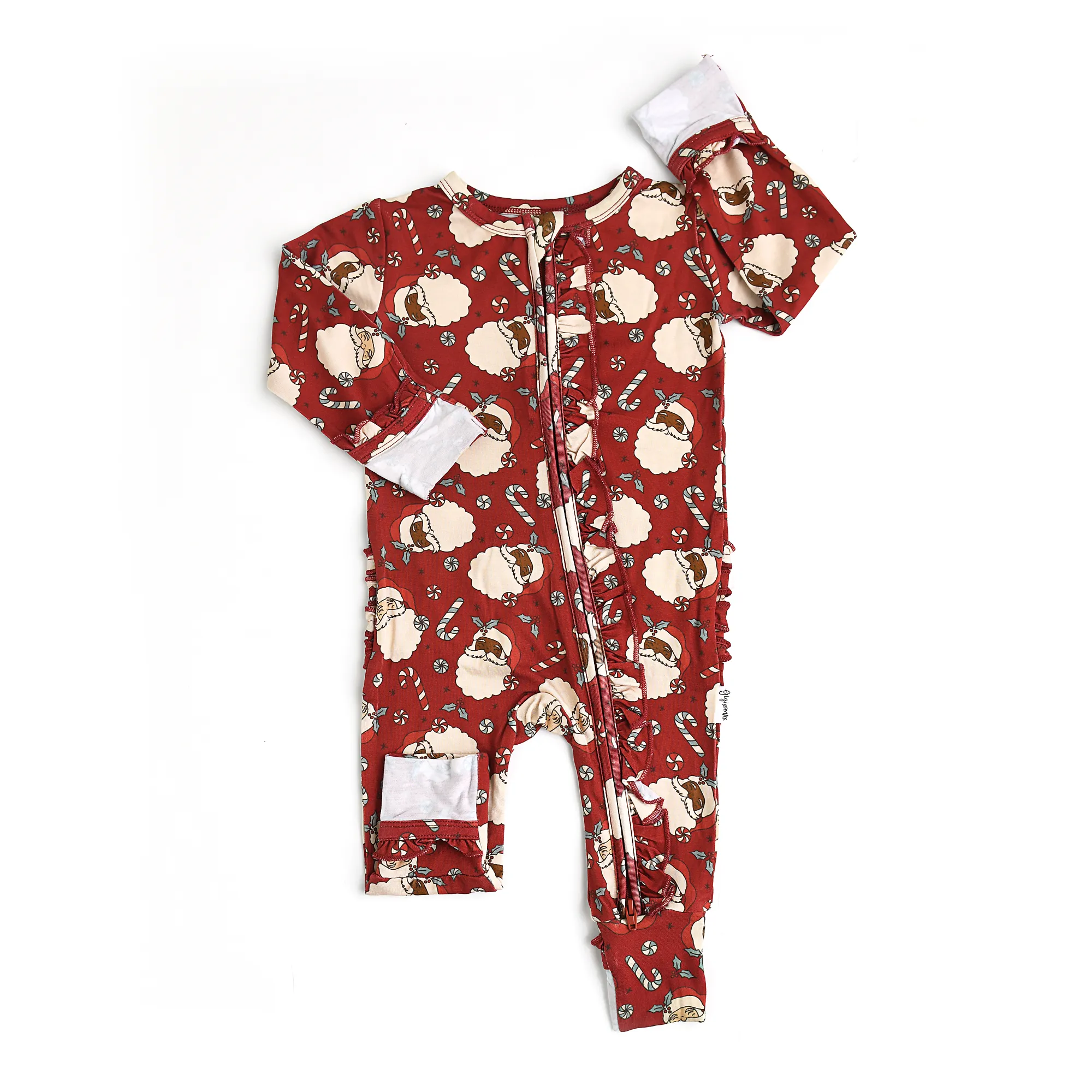 Kris Ruffle Zip Pajamas