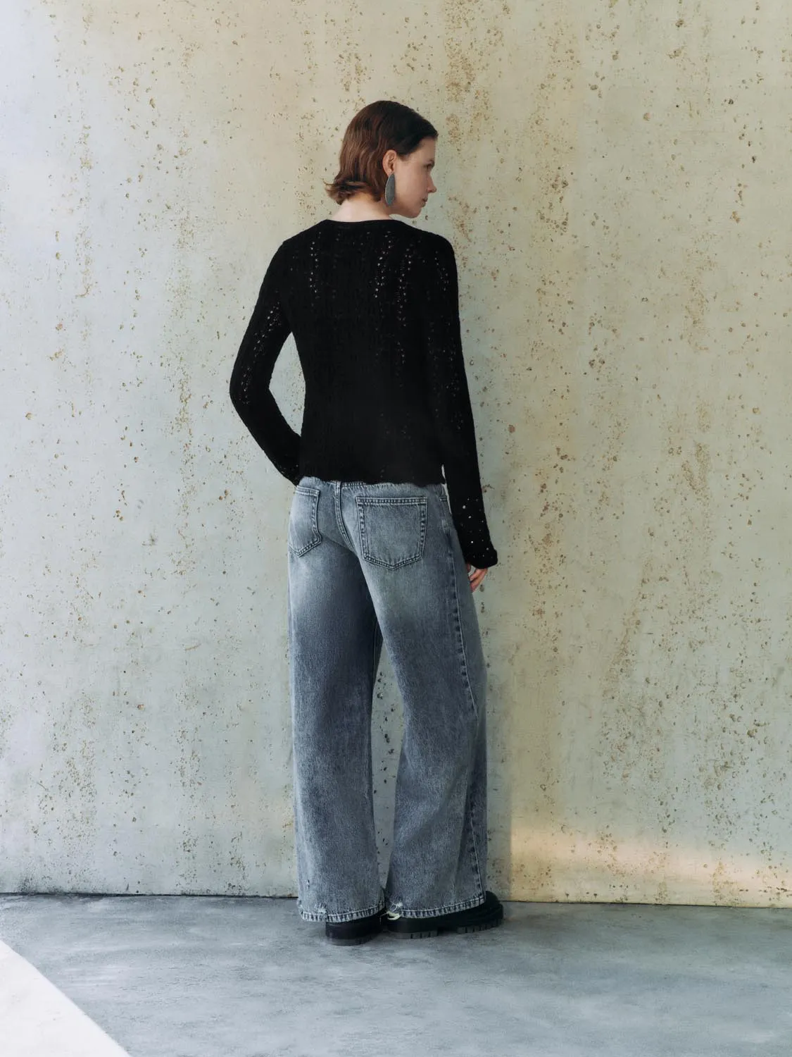 Lace Up Front Knitted Cardigans