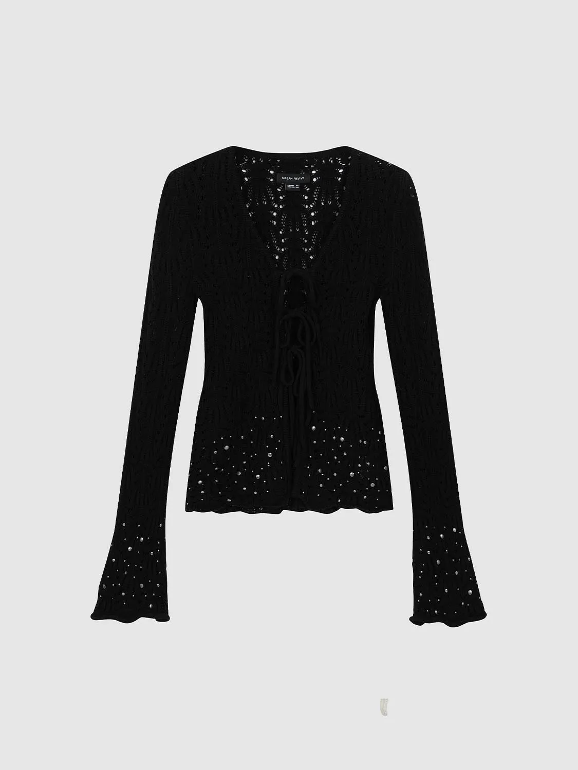 Lace Up Front Knitted Cardigans