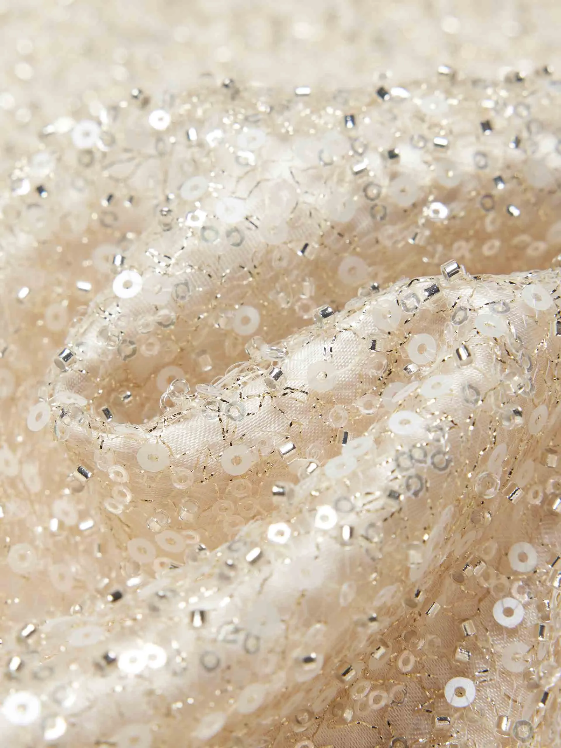 Layered Detail Sequin Dress