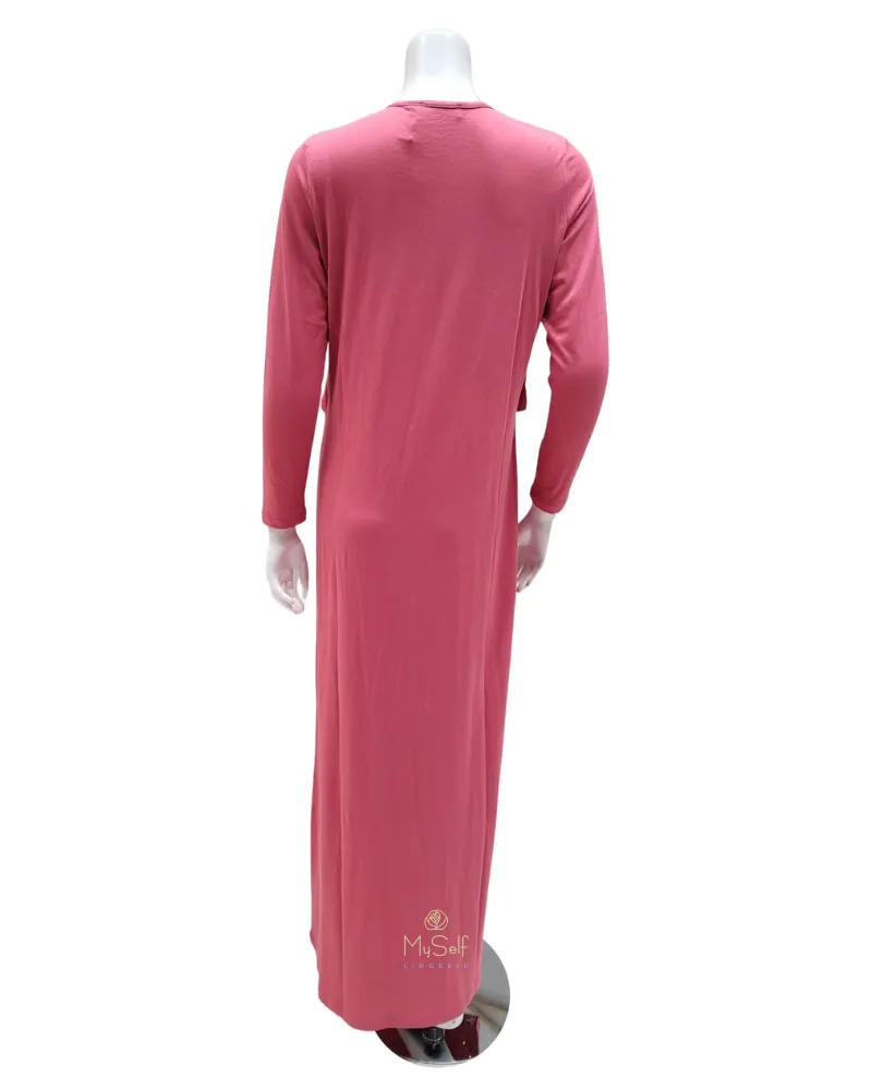 Lunderbeck Lily Print Rose Cotton Blend Nursing Nightgown