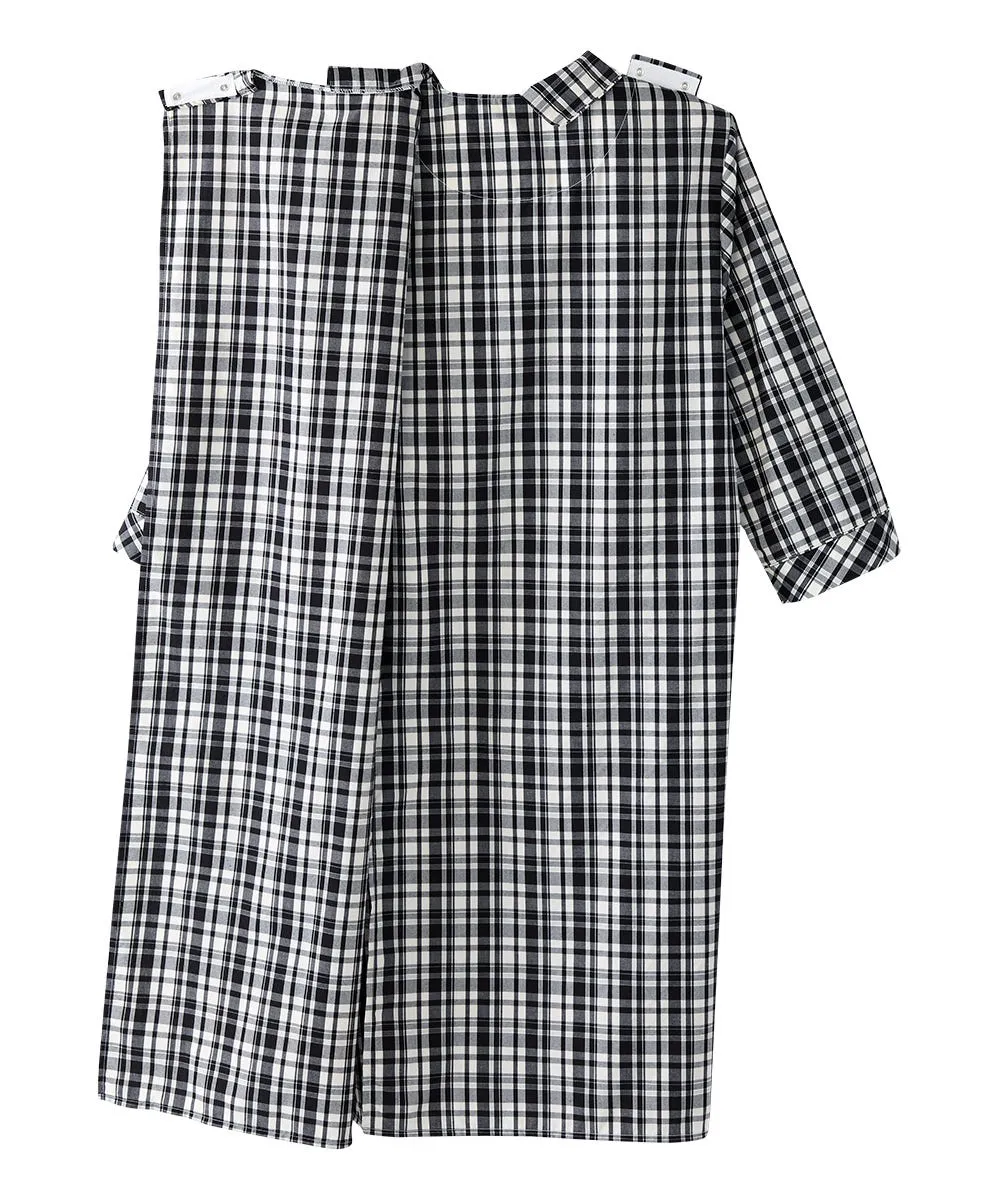Men's Open Back Collared Nightgown