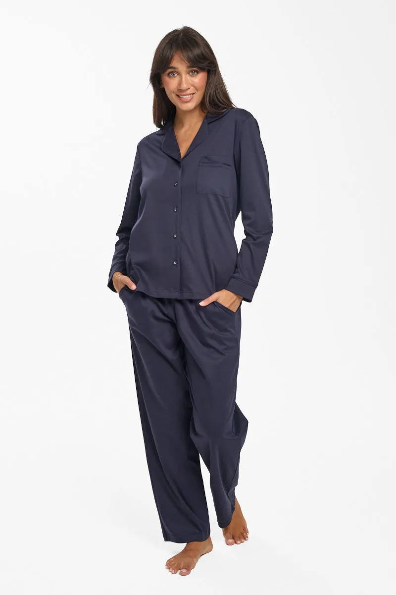 New Supima Cotton PJ Top Navy