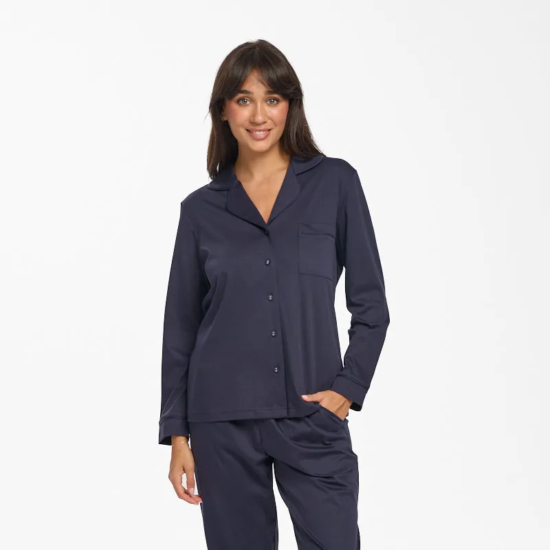 New Supima Cotton PJ Top Navy