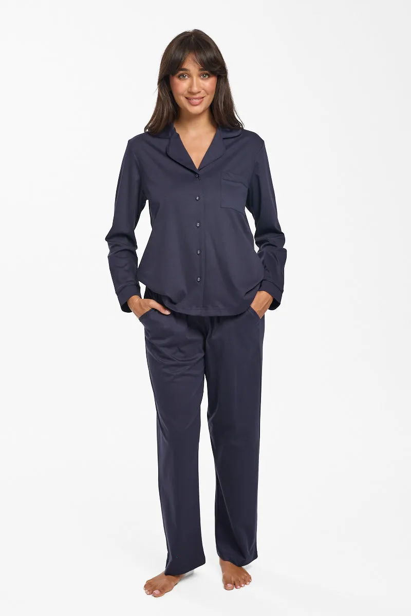 New Supima Cotton PJ Top Navy