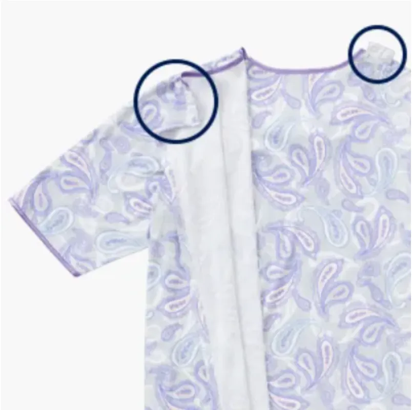 Open Back Nightgown for Elderly