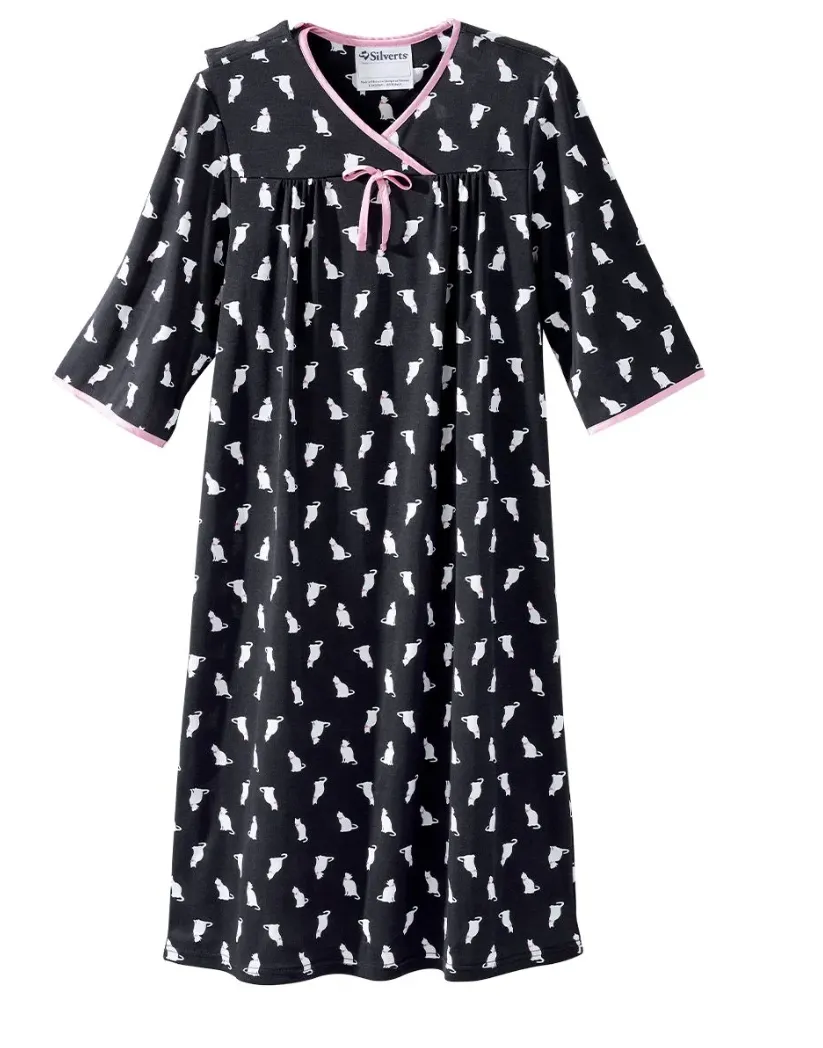 Open Back Nightgown for Elderly