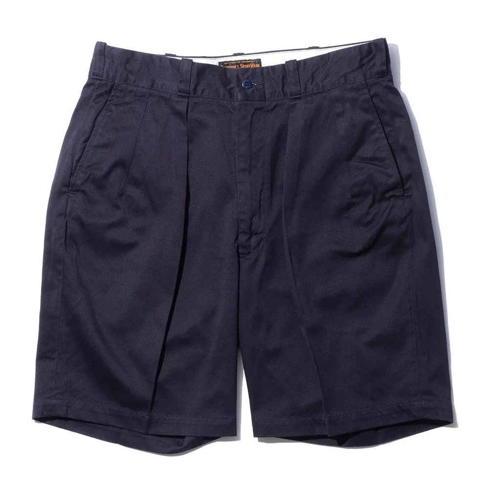 Pherrow's Pleated Shorts Navy
