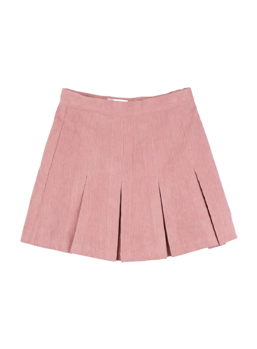 Pleated Corduroy Mini Skirt OD403