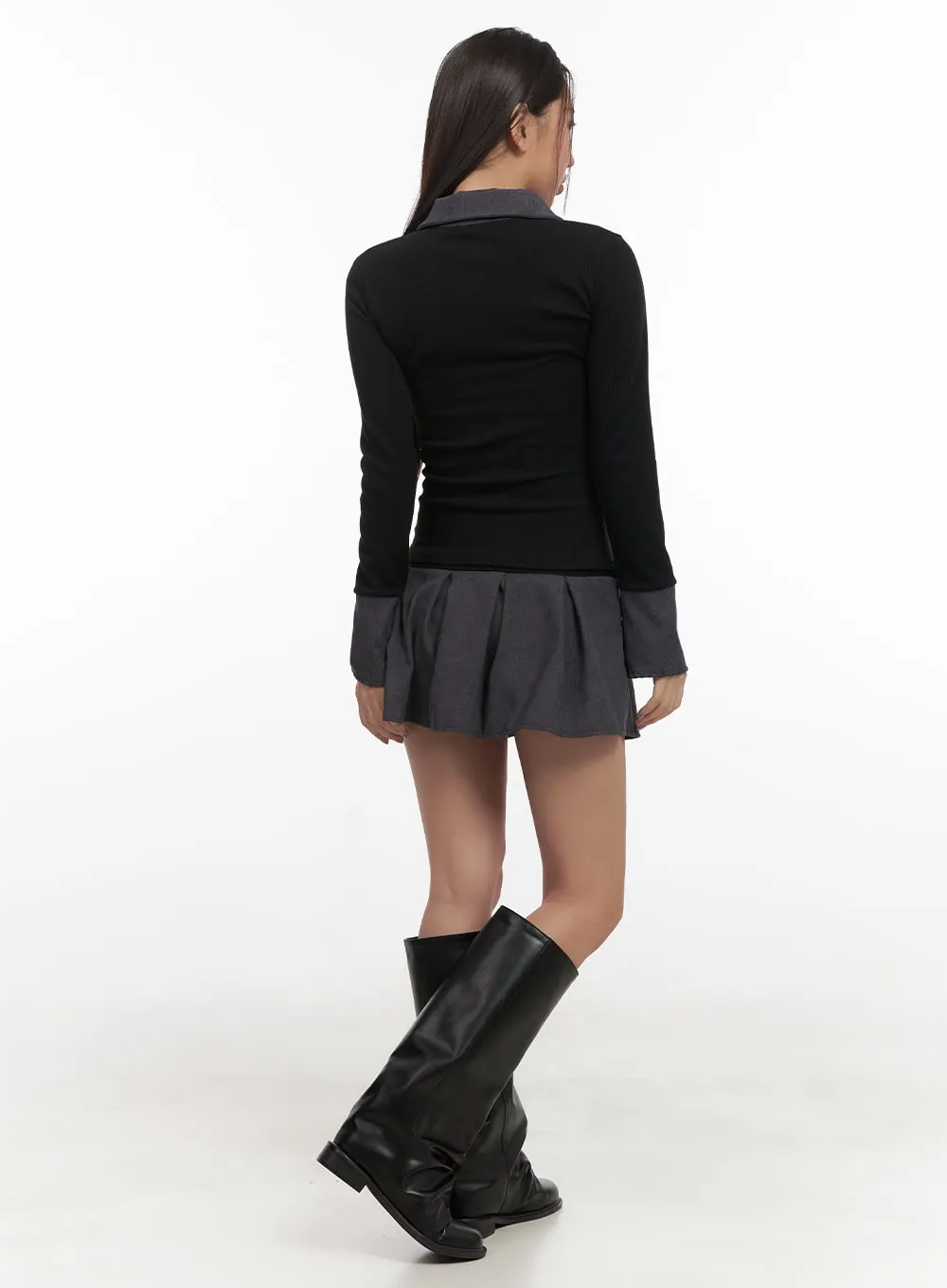 Pleated Glam Mini Skirt CD413