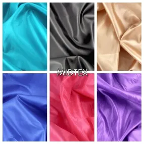 Silky Habutae Habotai 100% Polyester Lining Non-Stretch Fabric M500 Mtex
