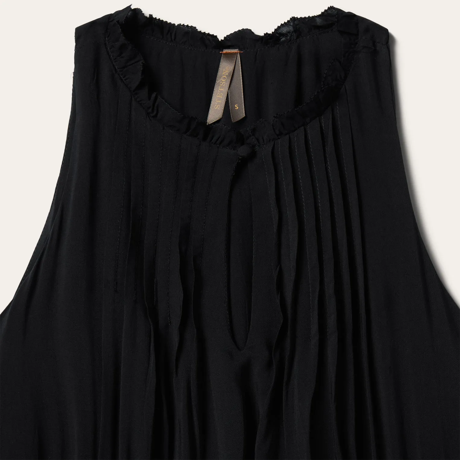 Solid Rayon Sleeveless Prairie Dress