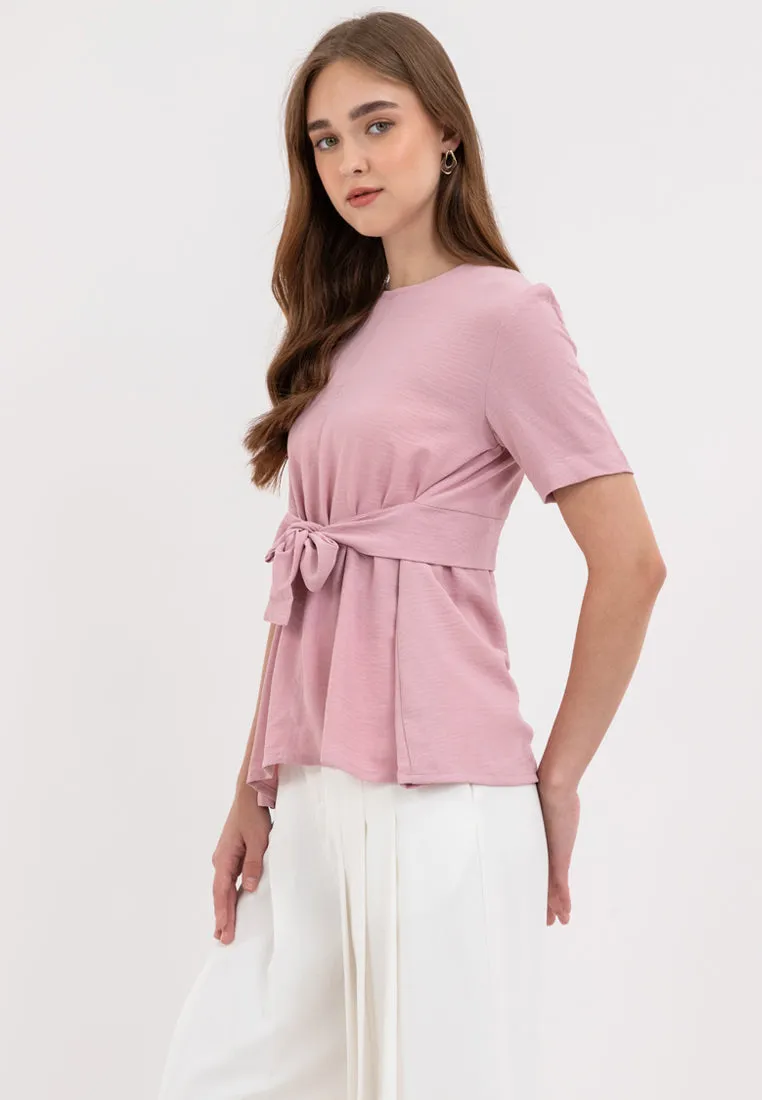 Sora Tie Waist Ribbon Top