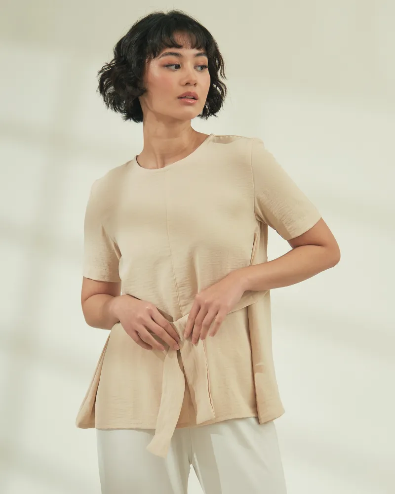 Sora Tie Waist Ribbon Top