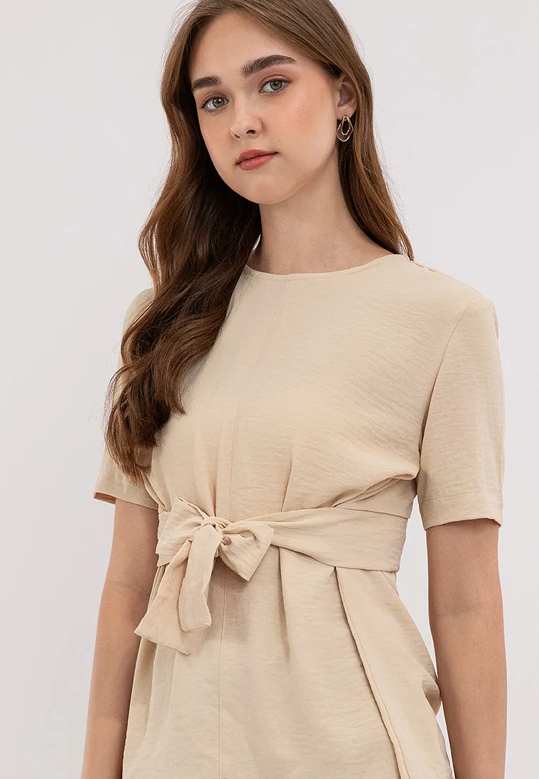 Sora Tie Waist Ribbon Top