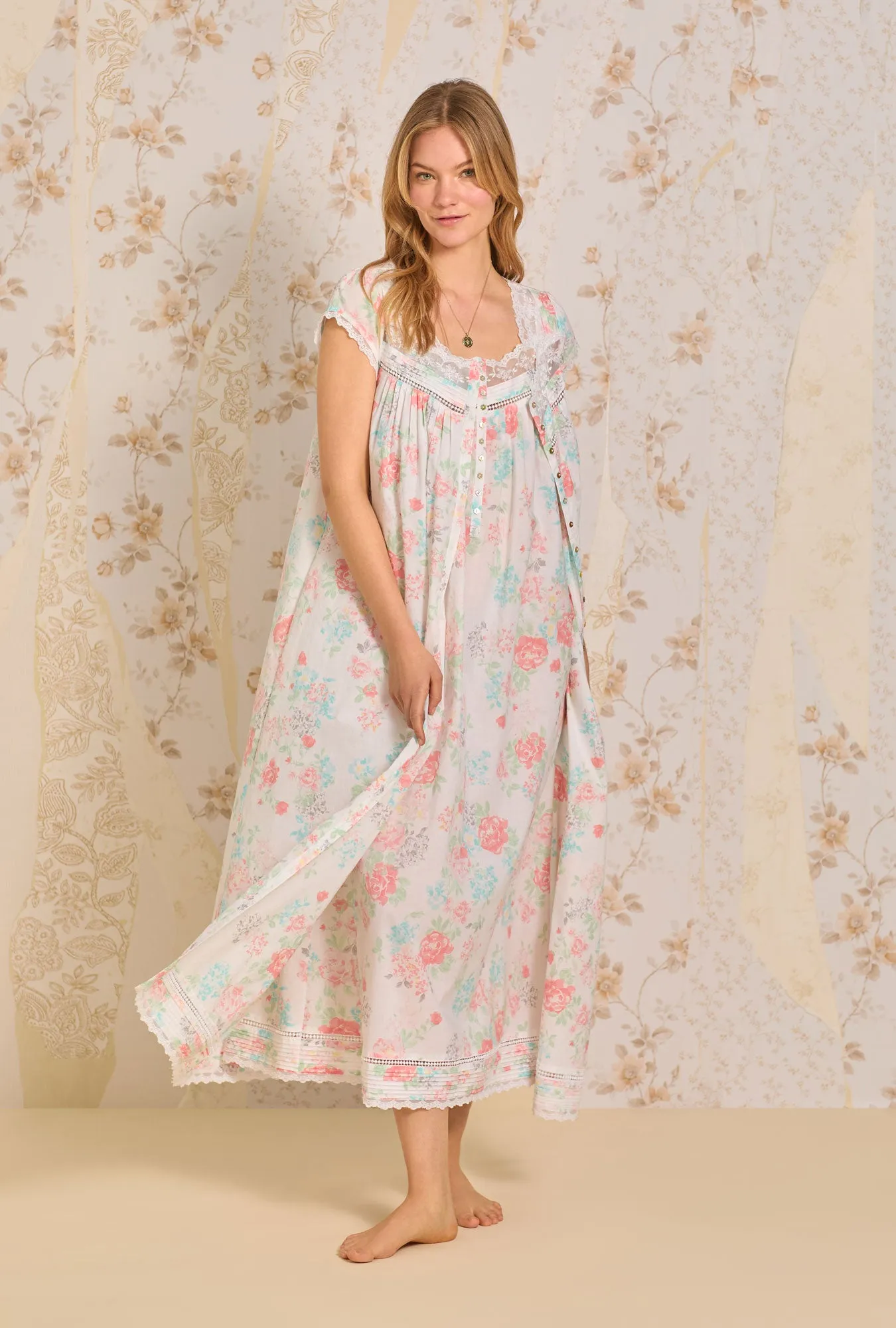 Summer Jubilee "Eileen" Cotton Woven Nightgown