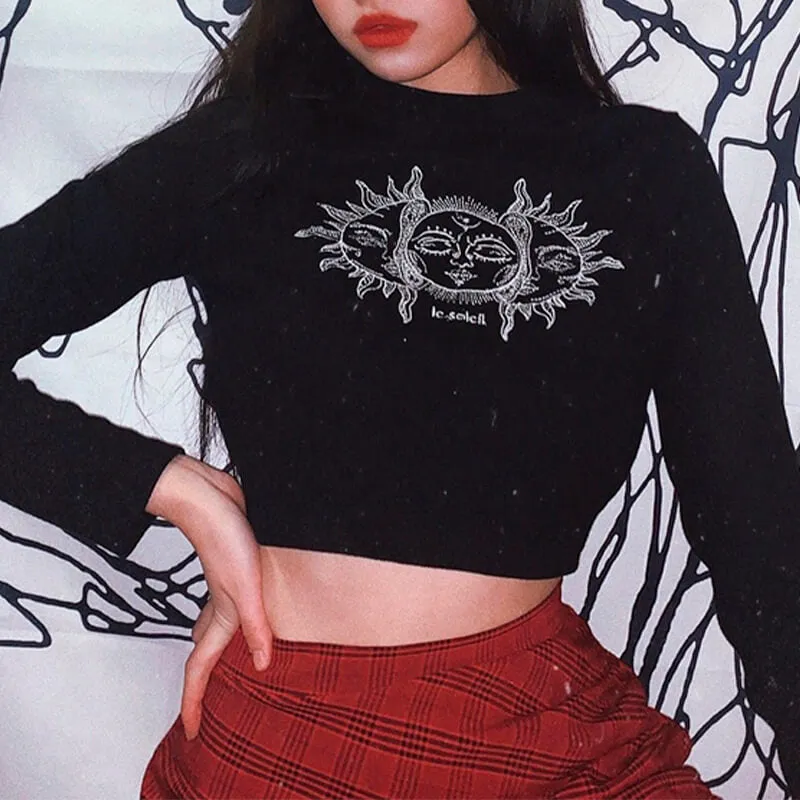 Sun Goddess Aesthetic Long Sleeve Top