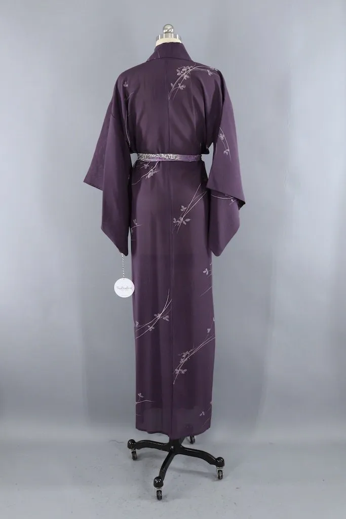Vintage Crickets Print Kimono Robe
